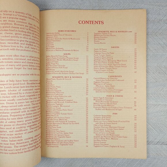 Fabulous Italian Recipes Cookbook By Johna Blinn 1983 Baronet Books Vintage - Picture 4 of 7